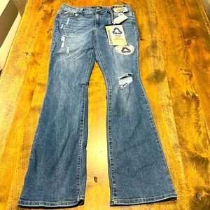 d jeans, Women’s slight flare stretch denim jeans, size 6, high waist